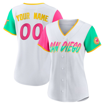 Custom Women's Authentic San Diego Padres White 2022 City Connect Jersey