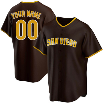 Custom Youth Replica San Diego Padres Brown Road Jersey