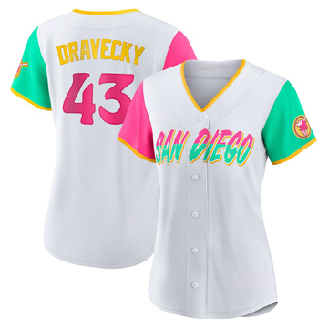 Dave Dravecky Women's Authentic San Diego Padres White 2022 City Connect Jersey