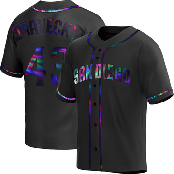 Dave Dravecky Youth Replica San Diego Padres Black Holographic Alternate Jersey