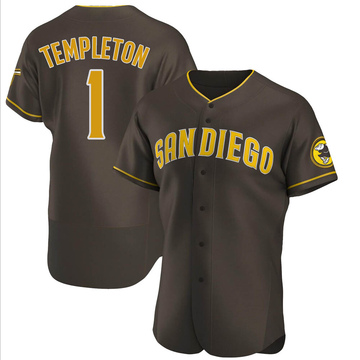 Garry Templeton Men's Authentic San Diego Padres Brown Road Jersey