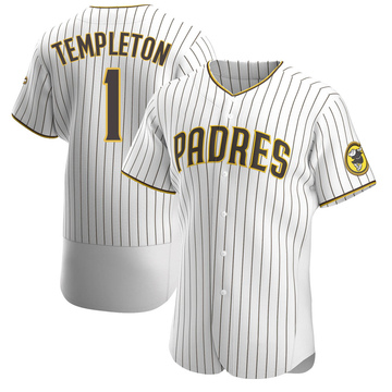 Garry Templeton Men's Authentic San Diego Padres White/Brown Home Jersey