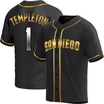 Garry Templeton Men's Replica San Diego Padres Black Golden Alternate Jersey