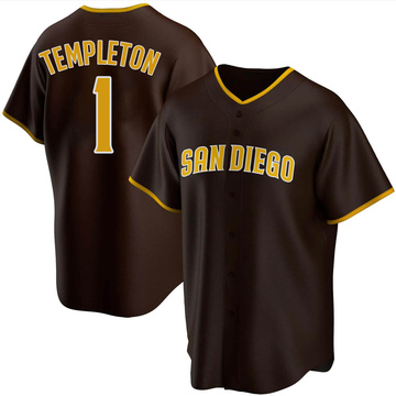 Garry Templeton Men's Replica San Diego Padres Brown Road Jersey