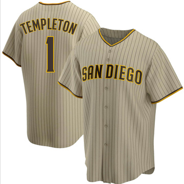 Garry Templeton Men's Replica San Diego Padres Sand/Brown Alternate Jersey