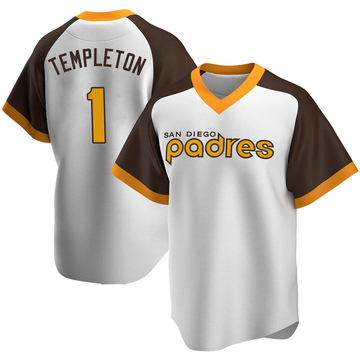 Garry Templeton Men's Replica San Diego Padres White Home Cooperstown Collection Jersey