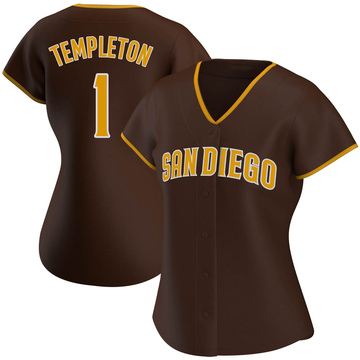Garry Templeton Women's Authentic San Diego Padres Brown Road Jersey