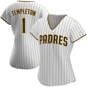 Garry Templeton Women's Replica San Diego Padres White/Brown Home Jersey