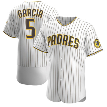 Greg Garcia Men's Authentic San Diego Padres White/Brown Home Jersey