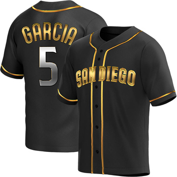 Greg Garcia Men's Replica San Diego Padres Black Golden Alternate Jersey