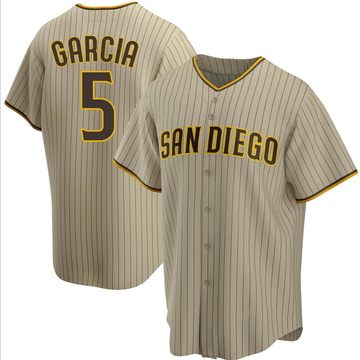 Greg Garcia Men's Replica San Diego Padres Sand/Brown Alternate Jersey