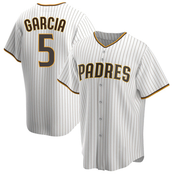 Greg Garcia Men's Replica San Diego Padres White/Brown Home Jersey