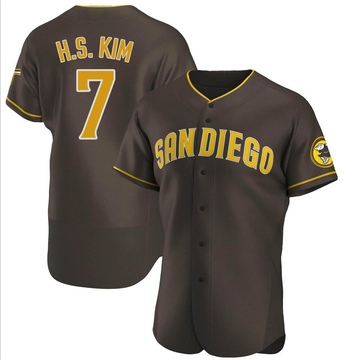 Ha-Seong Kim Men's Authentic San Diego Padres Brown Road Jersey