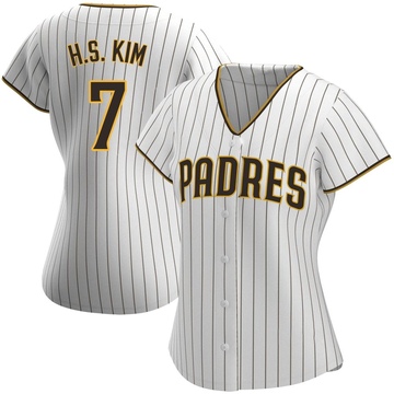 Ha-Seong Kim Women's Authentic San Diego Padres White/Brown Home Jersey