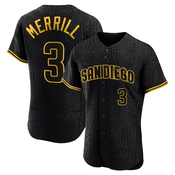 Jackson Merrill Men's Authentic San Diego Padres Black Snake Skin City Jersey