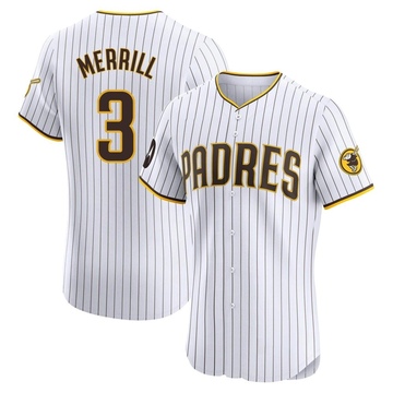 Jackson Merrill Men's Elite San Diego Padres White Home Patch Jersey