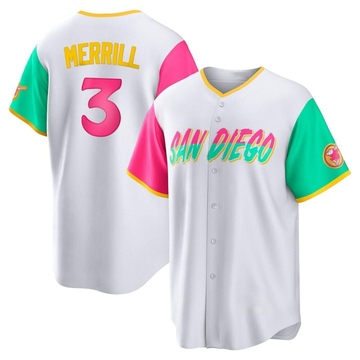 Jackson Merrill Men's Replica San Diego Padres White 2022 City Connect Jersey