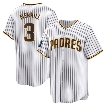 Jackson Merrill Men's Replica San Diego Padres White 2024 World Tour Seoul Series Home Jersey