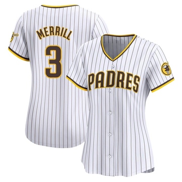 Jackson Merrill Women's Limited San Diego Padres White Home Jersey