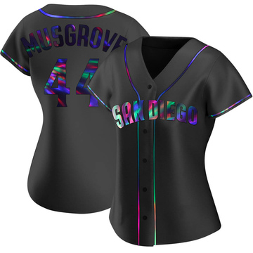 Joe Musgrove Women's Replica San Diego Padres Black Holographic Alternate Jersey