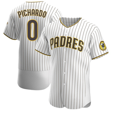 Kervin Pichardo Men's Authentic San Diego Padres White/Brown Home Jersey