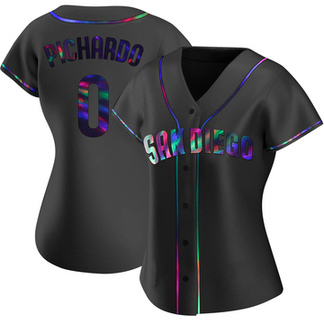 Kervin Pichardo Women's Replica San Diego Padres Black Holographic Alternate Jersey