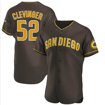 Mike Clevinger Men's Authentic San Diego Padres Brown Road Jersey
