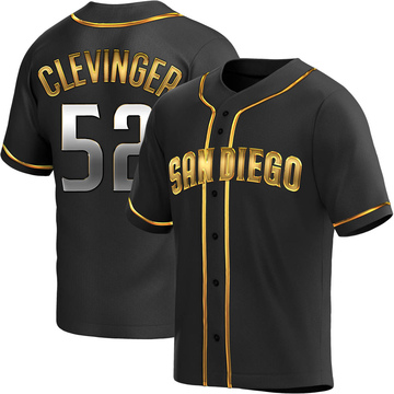 Mike Clevinger Men's Replica San Diego Padres Black Golden Alternate Jersey