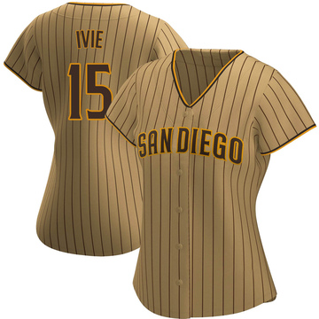 Mike Ivie Women's Authentic San Diego Padres Tan/Brown Alternate Jersey