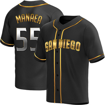 Sean Manaea Men's Replica San Diego Padres Black Golden Alternate Jersey